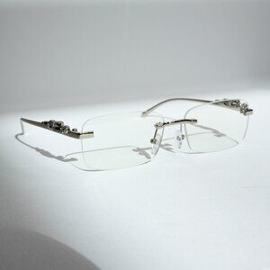 y2k rimless style transparent star wrap sunglasses